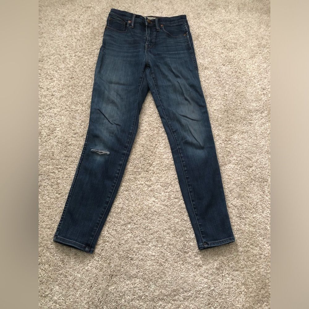 Madewell high rise skinny denim jeans, size 26”